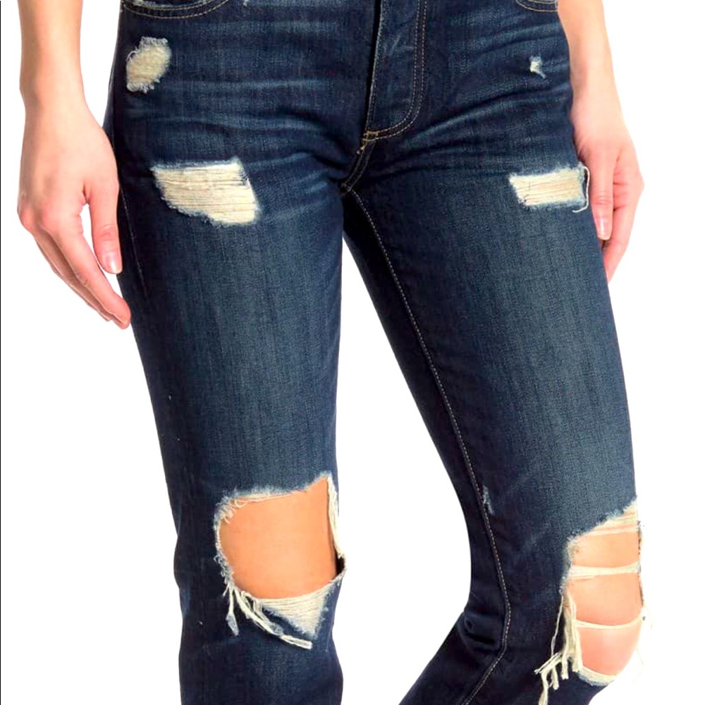 Lucky Brand Sienna Distressed Slim Boyfriend Jeans